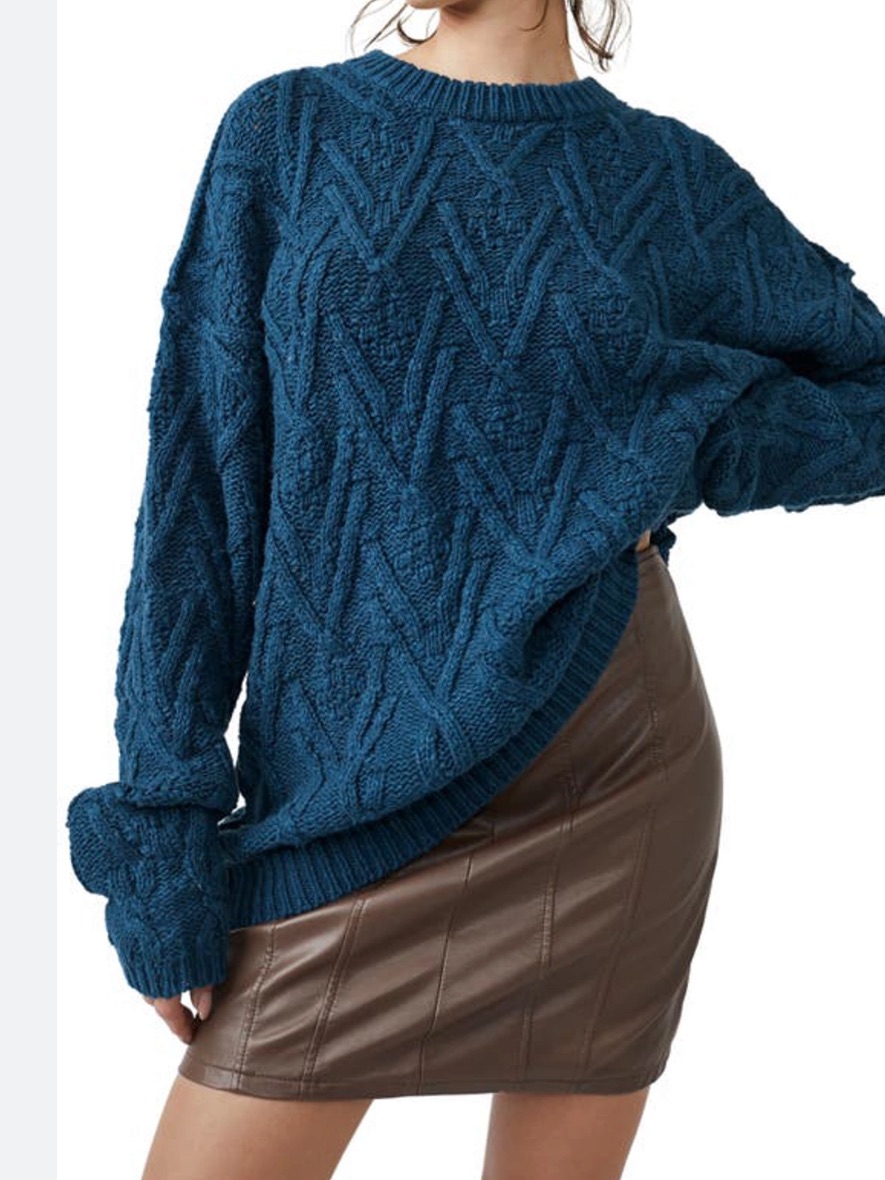 Free People Isla Cable Knit Sweater